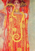 University of Vienna Ceiling Paintings, Medicine, detail showing Hygieia 1907